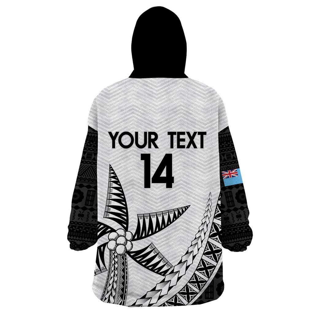 Custom Fiji Rugby Wearable Blanket Hoodie Go Champions Fijian Tapa Cloth LT14 - Polynesian Pride