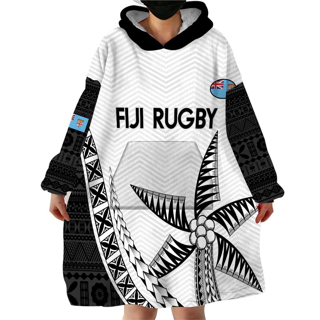 Custom Fiji Rugby Wearable Blanket Hoodie Go Champions Fijian Tapa Cloth LT14 - Polynesian Pride
