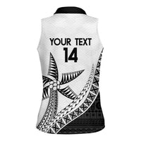 Custom Fiji Rugby Women Sleeveless Polo Shirt Go Champions Fijian Tapa Cloth LT14 - Polynesian Pride
