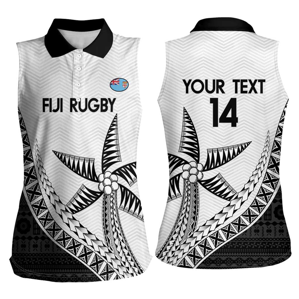 Custom Fiji Rugby Women Sleeveless Polo Shirt Go Champions Fijian Tapa Cloth LT14 - Polynesian Pride