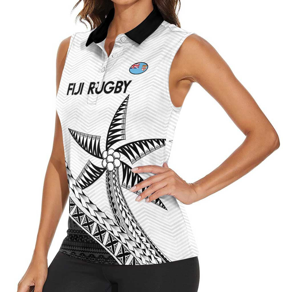 Custom Fiji Rugby Women Sleeveless Polo Shirt Go Champions Fijian Tapa Cloth LT14 - Polynesian Pride