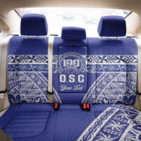 Personalised Queen Salote College Back Car Seat Cover Kolisi Fefine 100th Anniversary Kupesi Blue LT14 - Polynesian Pride