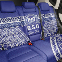 Personalised Queen Salote College Back Car Seat Cover Kolisi Fefine 100th Anniversary Kupesi Blue LT14 - Polynesian Pride