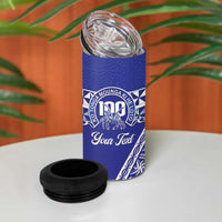 Personalised Queen Salote College 4 in 1 Can Cooler Tumbler Kolisi Fefine 100th Anniversary Kupesi Blue LT14 - Polynesian Pride