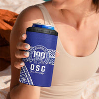 Personalised Queen Salote College 4 in 1 Can Cooler Tumbler Kolisi Fefine 100th Anniversary Kupesi Blue LT14 - Polynesian Pride
