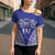 Personalised Queen Salote College Cross Shoulder Shirt Kolisi Fefine 100th Anniversary Kupesi Blue - Polynesian Pride
