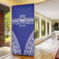 Personalised Queen Salote College Door Cover Kolisi Fefine 100th Anniversary Kupesi Blue LT14 - Polynesian Pride