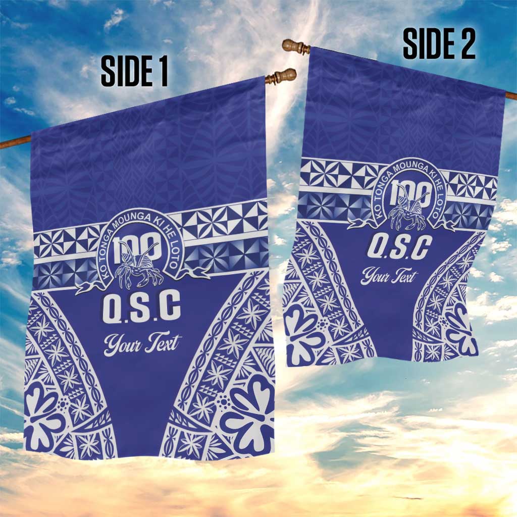 Personalised Queen Salote College Garden Flag Kolisi Fefine 100th Anniversary Kupesi Blue LT14 - Polynesian Pride
