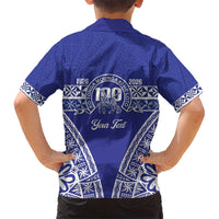 Personalised Queen Salote College Hawaiian Shirt Kolisi Fefine 100th Anniversary Kupesi Blue LT14 - Polynesian Pride