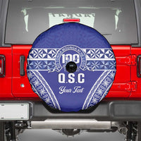 Personalised Queen Salote College Spare Tire Cover Kolisi Fefine 100th Anniversary Kupesi Blue LT14 - Polynesian Pride
