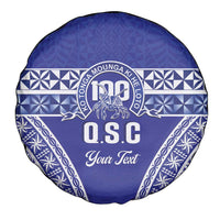 Personalised Queen Salote College Spare Tire Cover Kolisi Fefine 100th Anniversary Kupesi Blue LT14 - Polynesian Pride