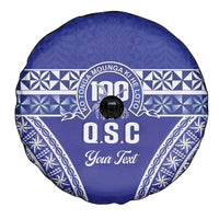 Personalised Queen Salote College Spare Tire Cover Kolisi Fefine 100th Anniversary Kupesi Blue LT14 - Polynesian Pride