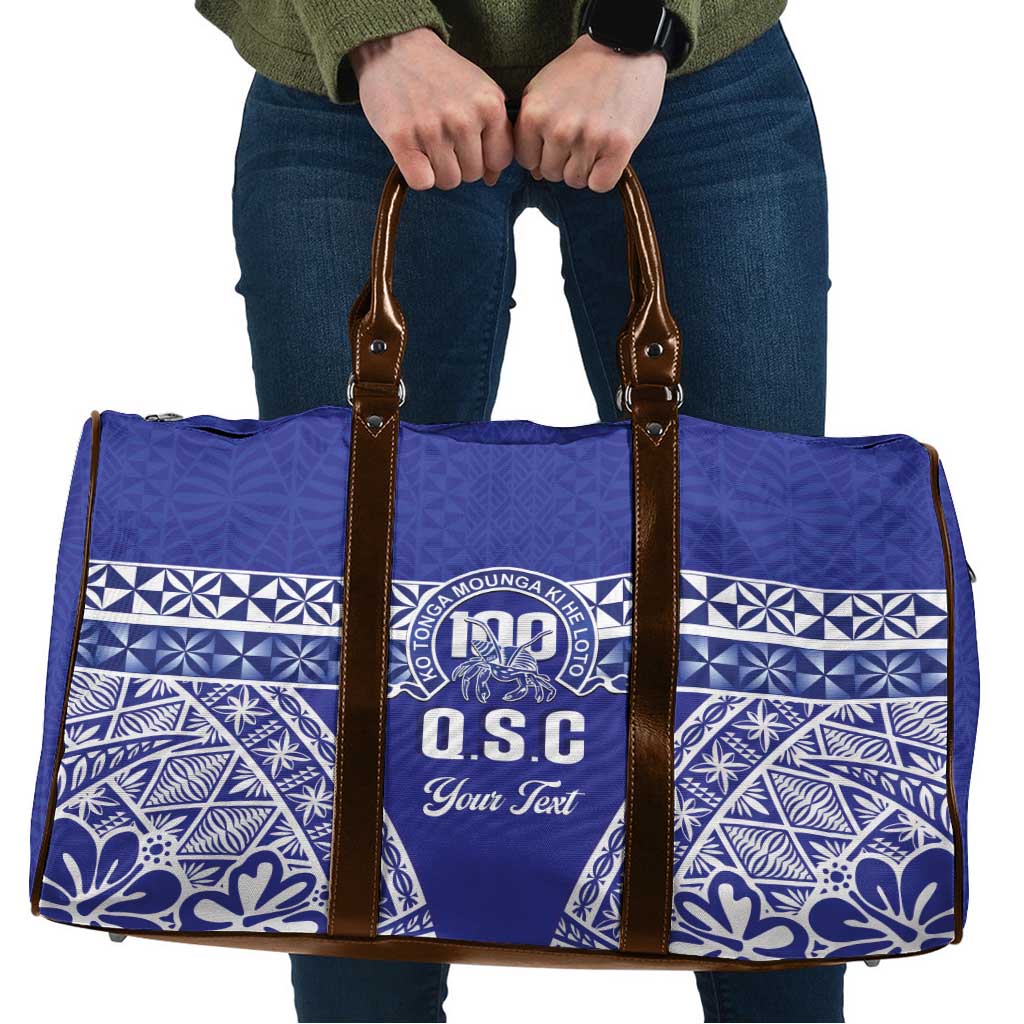 Personalised Queen Salote College Travel Bag Kolisi Fefine 100th Anniversary Kupesi Blue LT14 Blue - Polynesian Pride
