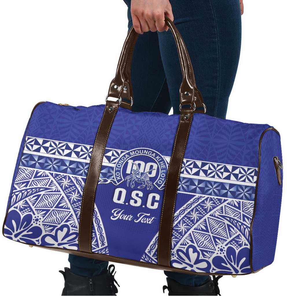 Personalised Queen Salote College Travel Bag Kolisi Fefine 100th Anniversary Kupesi Blue LT14 - Polynesian Pride