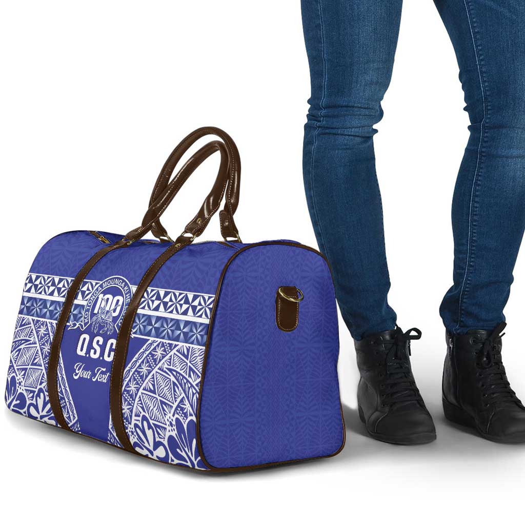 Personalised Queen Salote College Travel Bag Kolisi Fefine 100th Anniversary Kupesi Blue LT14 - Polynesian Pride