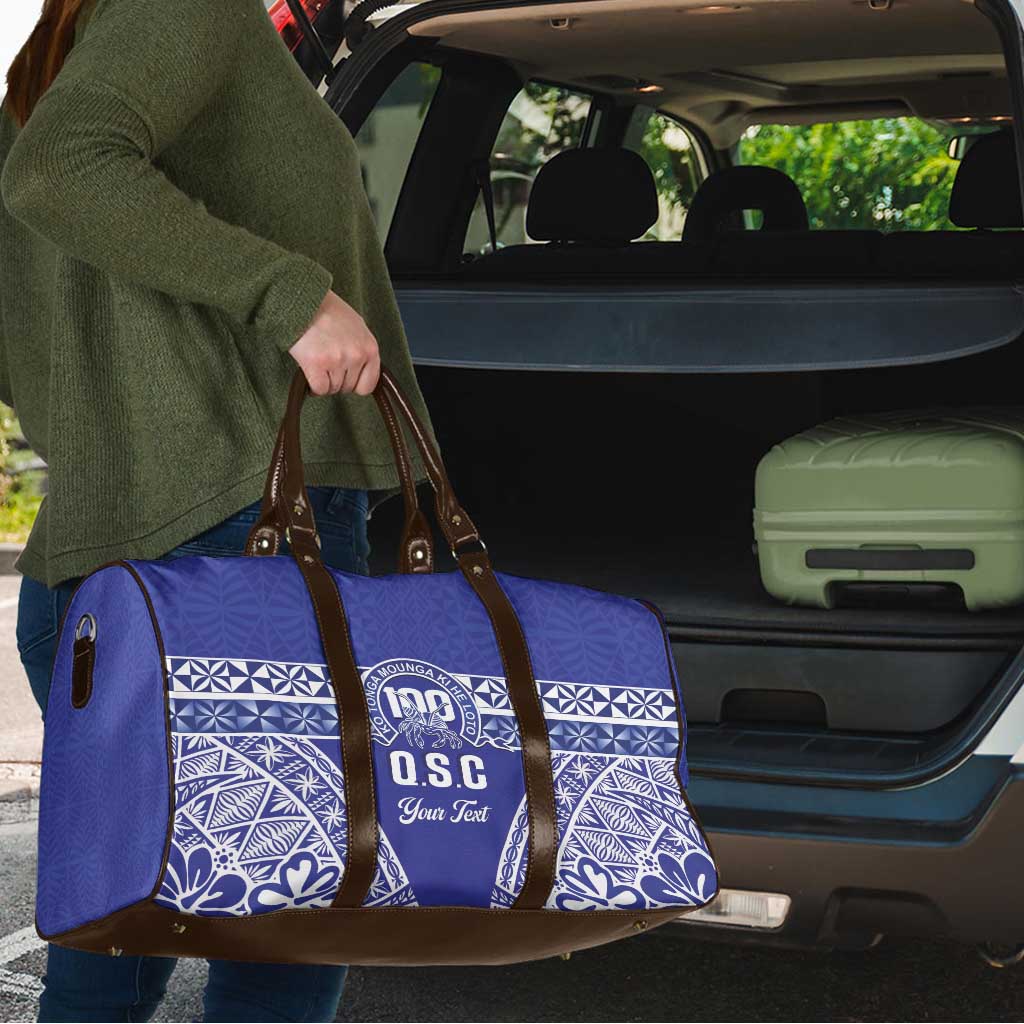Personalised Queen Salote College Travel Bag Kolisi Fefine 100th Anniversary Kupesi Blue LT14 - Polynesian Pride