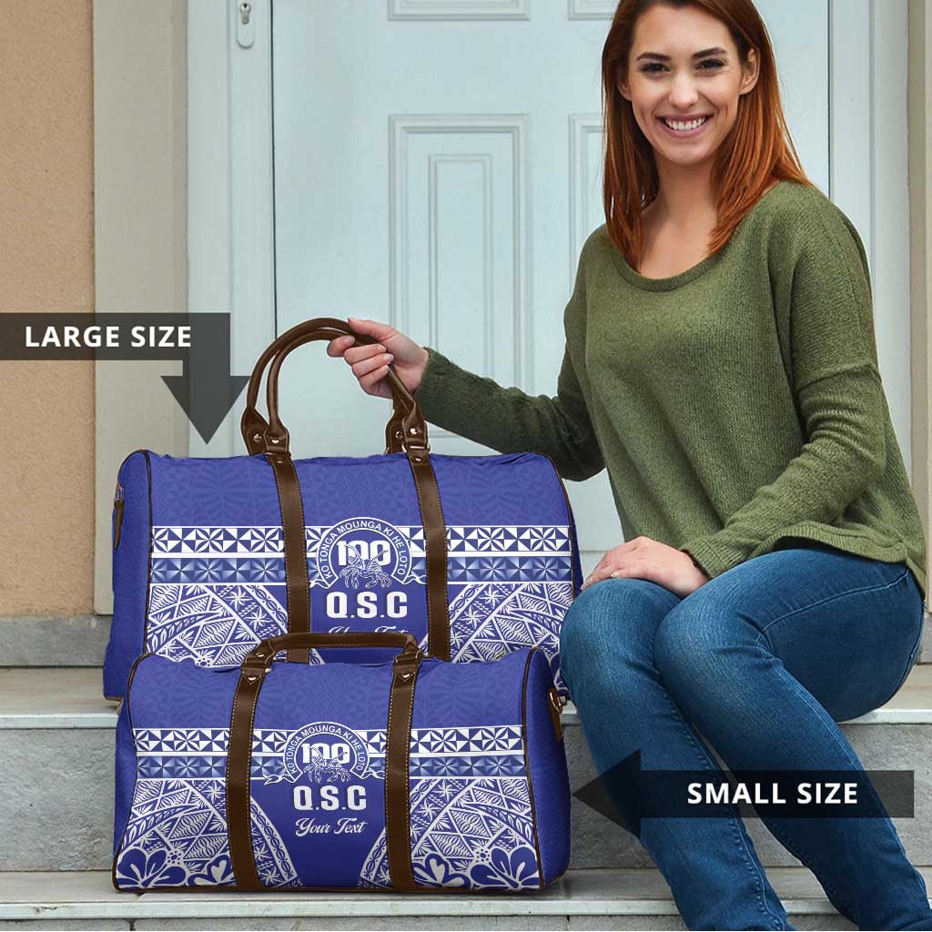Personalised Queen Salote College Travel Bag Kolisi Fefine 100th Anniversary Kupesi Blue LT14 - Polynesian Pride