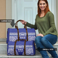 Personalised Queen Salote College Travel Bag Kolisi Fefine 100th Anniversary Kupesi Blue LT14 - Polynesian Pride