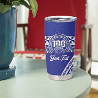 Personalised Queen Salote College Tumbler Cup Kolisi Fefine 100th Anniversary Kupesi Blue LT14 - Polynesian Pride