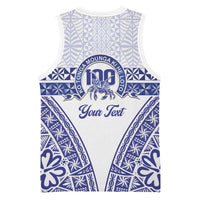 Personalised Queen Salote College Basketball Jersey Kolisi Fefine 100th Anniversary Kupesi White LT14 - Polynesian Pride
