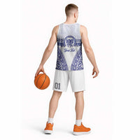 Personalised Queen Salote College Basketball Jersey Kolisi Fefine 100th Anniversary Kupesi White LT14 - Polynesian Pride