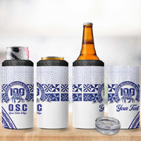 Personalised Queen Salote College 4 in 1 Can Cooler Tumbler Kolisi Fefine 100th Anniversary Kupesi White LT14 - Polynesian Pride