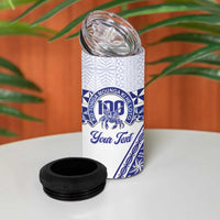 Personalised Queen Salote College 4 in 1 Can Cooler Tumbler Kolisi Fefine 100th Anniversary Kupesi White LT14 - Polynesian Pride
