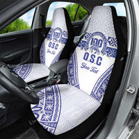 Personalised Queen Salote College Car Seat Cover Kolisi Fefine 100th Anniversary Kupesi White LT14 - Polynesian Pride