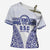 Personalised Queen Salote College Cross Shoulder Shirt Kolisi Fefine 100th Anniversary Kupesi White - Polynesian Pride