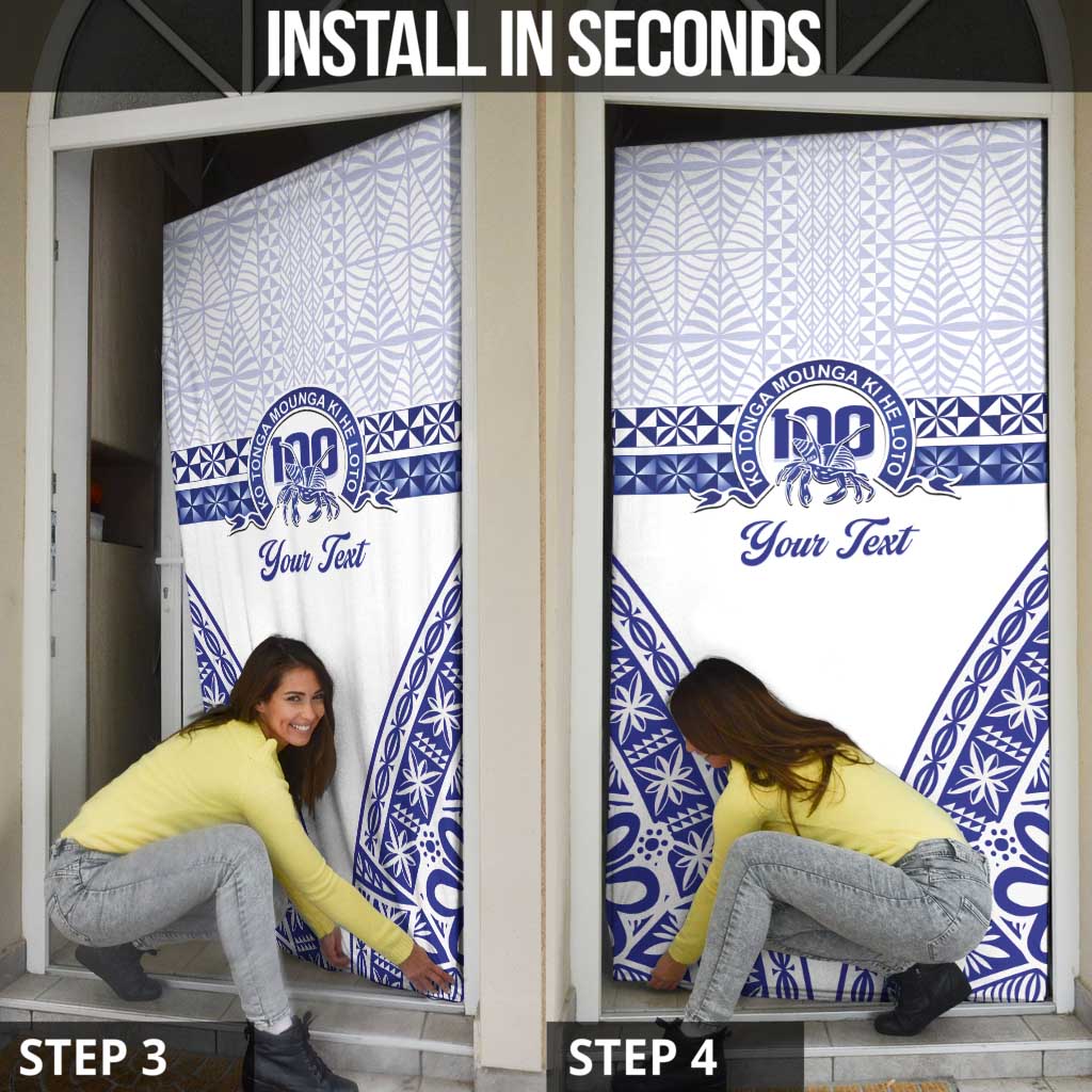 Personalised Queen Salote College Door Cover Kolisi Fefine 100th Anniversary Kupesi White LT14 - Polynesian Pride