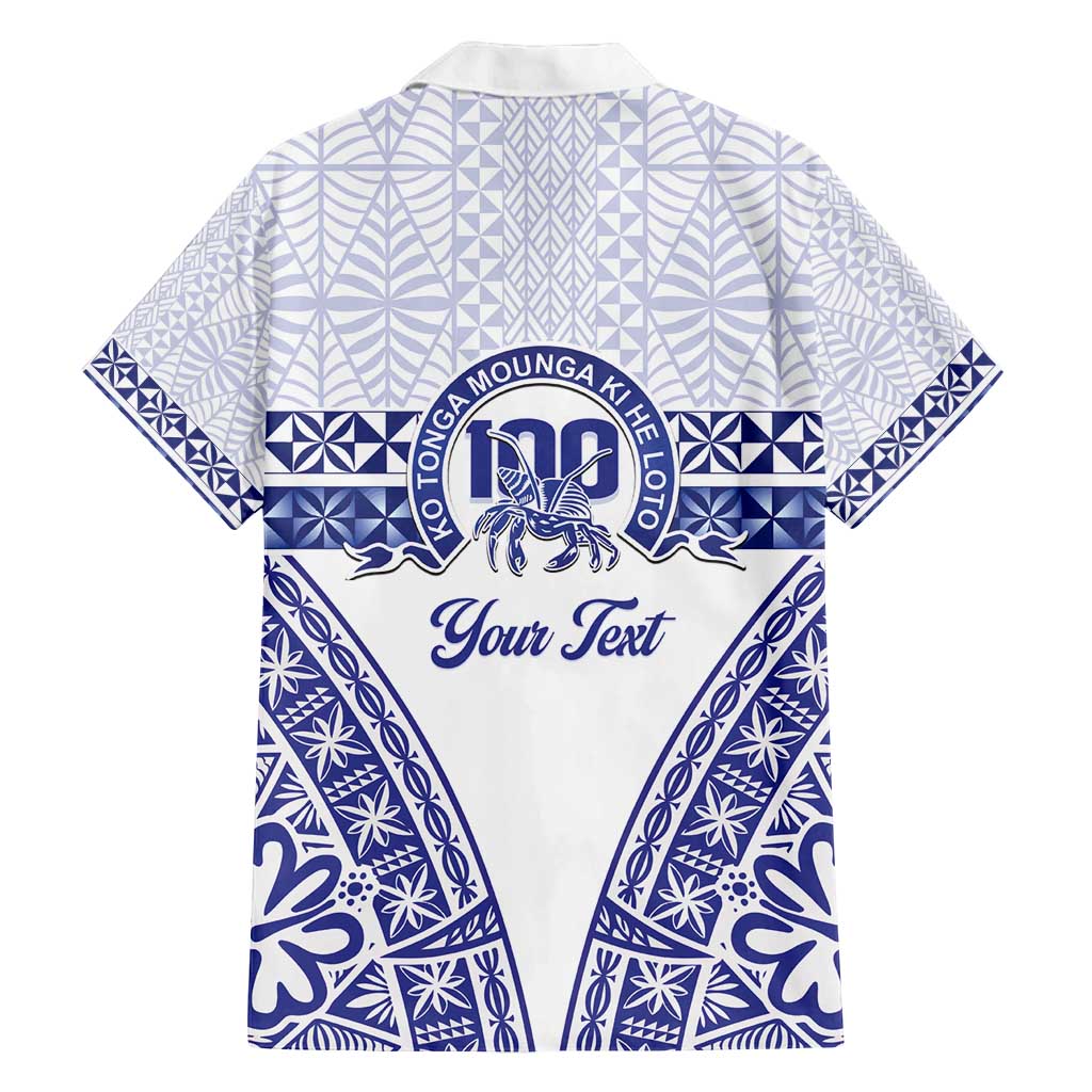 Personalised Queen Salote College Family Matching Off Shoulder Short Dress and Hawaiian Shirt Kolisi Fefine 100th Anniversary Kupesi White LT14 - Polynesian Pride