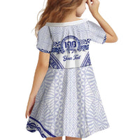 Personalised Queen Salote College Family Matching Summer Maxi Dress and Hawaiian Shirt Kolisi Fefine 100th Anniversary Kupesi White LT14 - Polynesian Pride