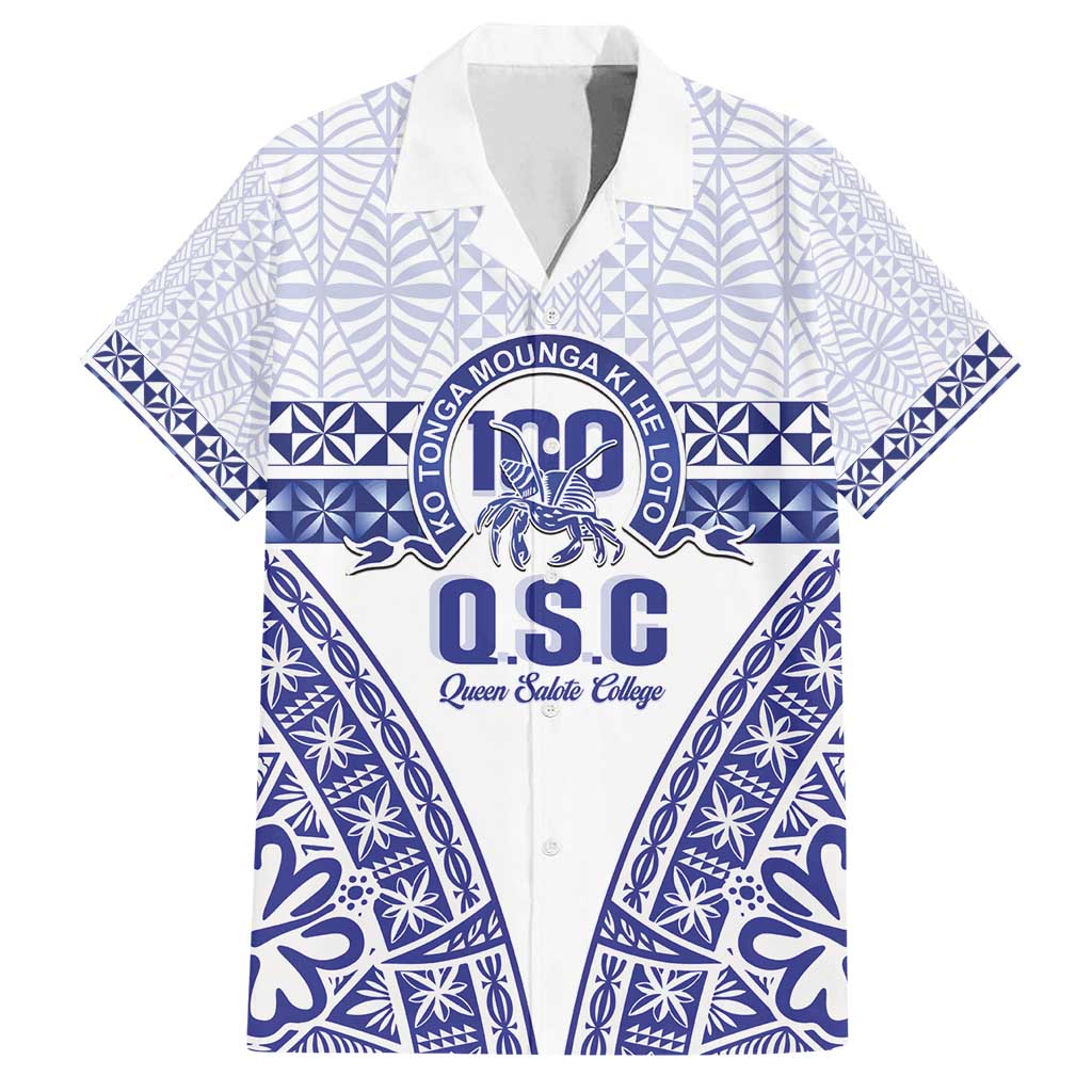 Personalised Queen Salote College Family Matching Summer Maxi Dress and Hawaiian Shirt Kolisi Fefine 100th Anniversary Kupesi White LT14 Dad's Shirt - Short Sleeve White - Polynesian Pride