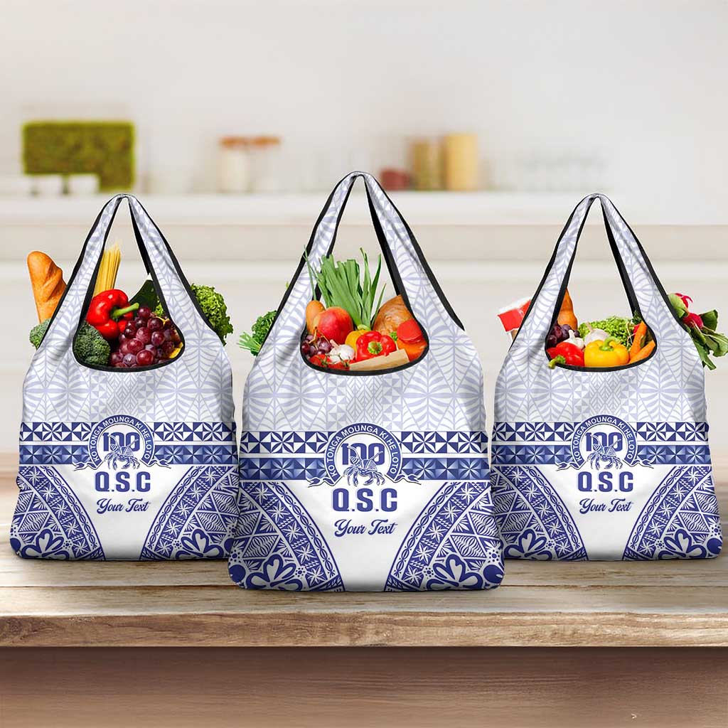 Personalised Queen Salote College Grocery Bag Kolisi Fefine 100th Anniversary Kupesi White - Polynesian Pride