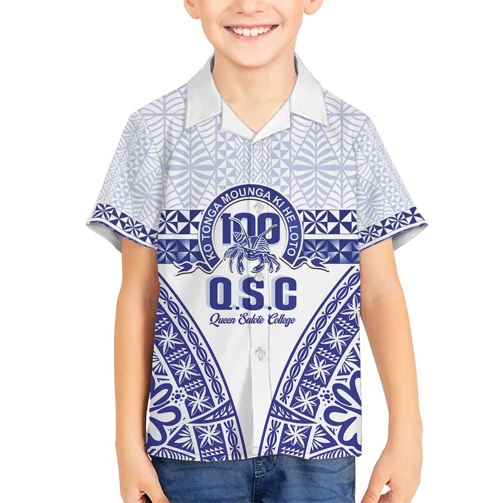 Personalised Queen Salote College Hawaiian Shirt Kolisi Fefine 100th Anniversary Kupesi White LT14 - Polynesian Pride