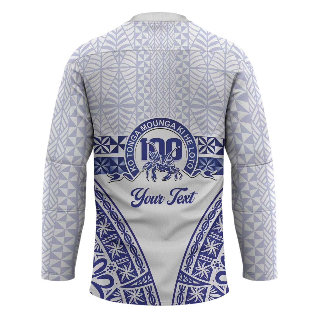 Personalised Queen Salote College Hockey Jersey Kolisi Fefine 100th Anniversary Kupesi White LT14 - Polynesian Pride