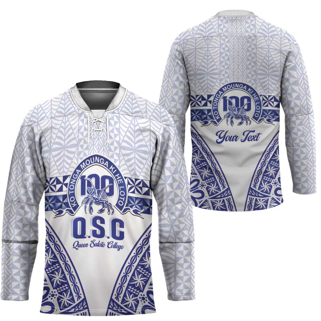 Personalised Queen Salote College Hockey Jersey Kolisi Fefine 100th Anniversary Kupesi White LT14 - Polynesian Pride