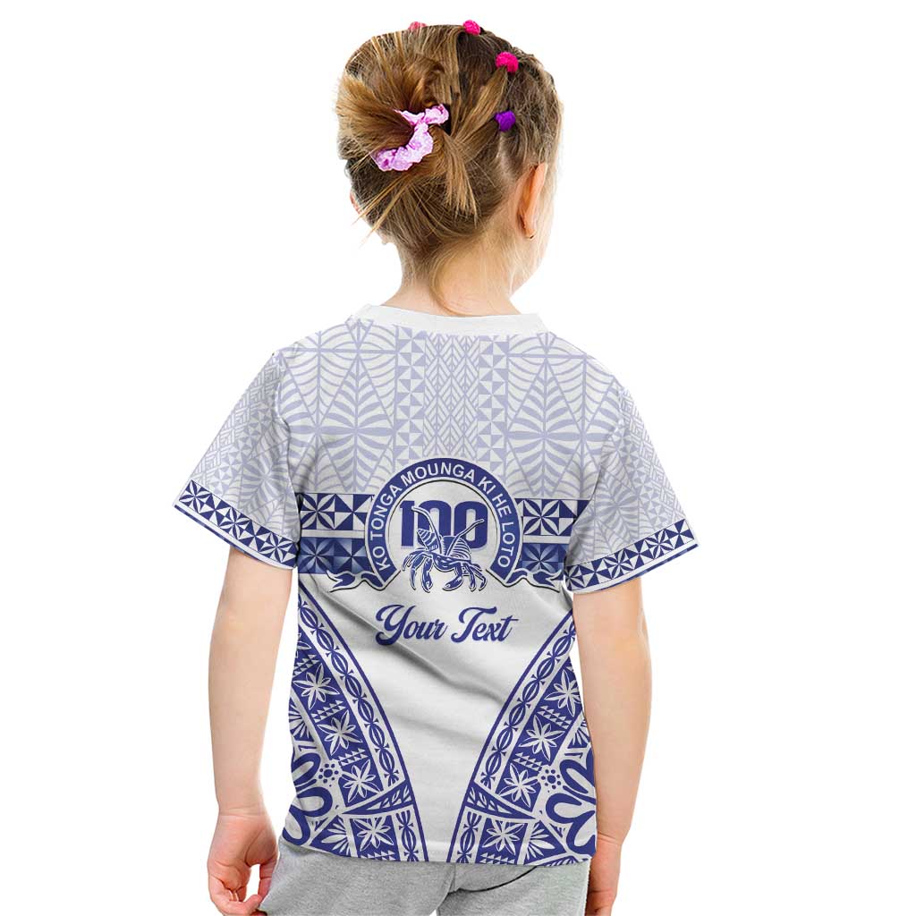 Personalised Queen Salote College Kid T Shirt Kolisi Fefine 100th Anniversary Kupesi White LT14 - Polynesian Pride