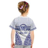 Personalised Queen Salote College Kid T Shirt Kolisi Fefine 100th Anniversary Kupesi White LT14 - Polynesian Pride