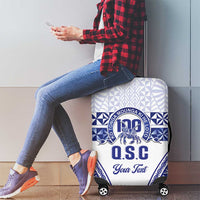 Personalised Queen Salote College Luggage Cover Kolisi Fefine 100th Anniversary Kupesi White LT14 - Polynesian Pride