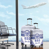 Personalised Queen Salote College Luggage Cover Kolisi Fefine 100th Anniversary Kupesi White LT14 - Polynesian Pride