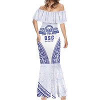 Personalised Queen Salote College Mermaid Dress Kolisi Fefine 100th Anniversary Kupesi White LT14 - Polynesian Pride