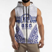 Personalised Queen Salote College Sleeveless Zip Hoodie Kolisi Fefine 100th Anniversary Kupesi White LT14 - Polynesian Pride