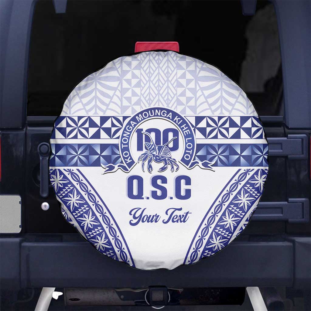 Personalised Queen Salote College Spare Tire Cover Kolisi Fefine 100th Anniversary Kupesi White LT14 No hole White - Polynesian Pride