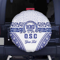 Personalised Queen Salote College Spare Tire Cover Kolisi Fefine 100th Anniversary Kupesi White LT14 No hole White - Polynesian Pride