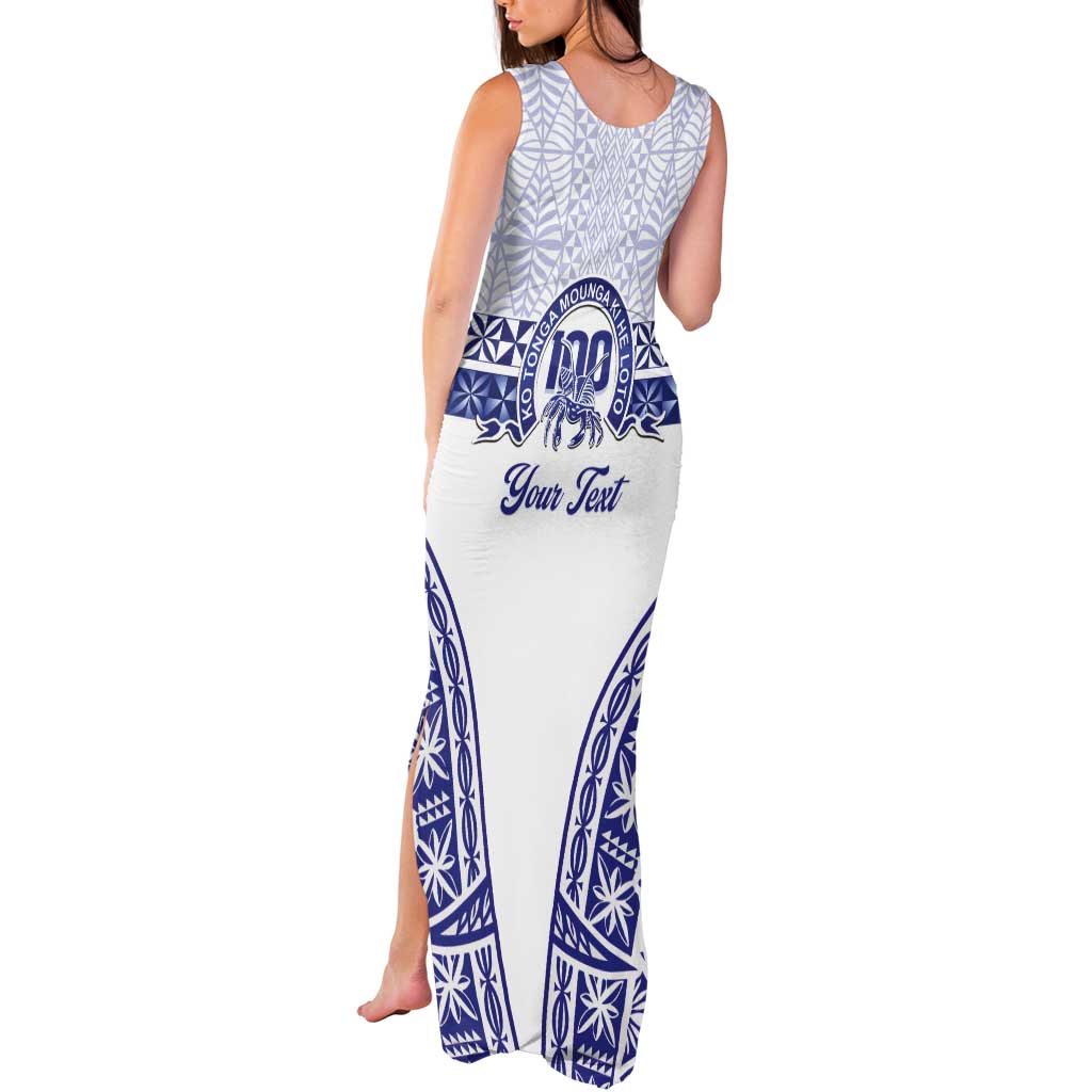 Personalised Queen Salote College Tank Maxi Dress Kolisi Fefine 100th Anniversary Kupesi White LT14 - Polynesian Pride