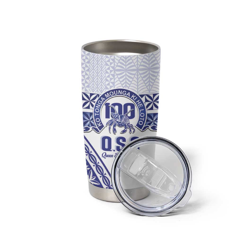 Personalised Queen Salote College Tumbler Cup Kolisi Fefine 100th Anniversary Kupesi White LT14 - Polynesian Pride