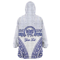 Personalised Queen Salote College Wearable Blanket Hoodie Kolisi Fefine 100th Anniversary Kupesi White LT14 - Polynesian Pride