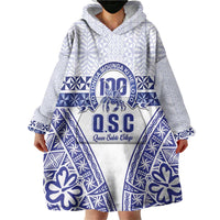 Personalised Queen Salote College Wearable Blanket Hoodie Kolisi Fefine 100th Anniversary Kupesi White LT14 - Polynesian Pride
