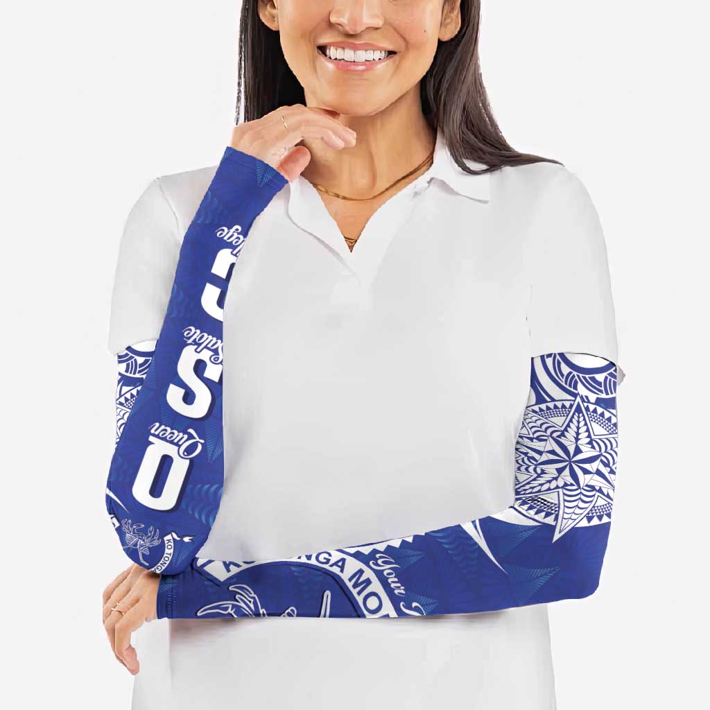Personalised Queen Salote College Arm Sleeves QSC Est 1926 Ngatu Pattern LT14 - Polynesian Pride